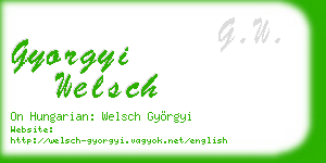 gyorgyi welsch business card